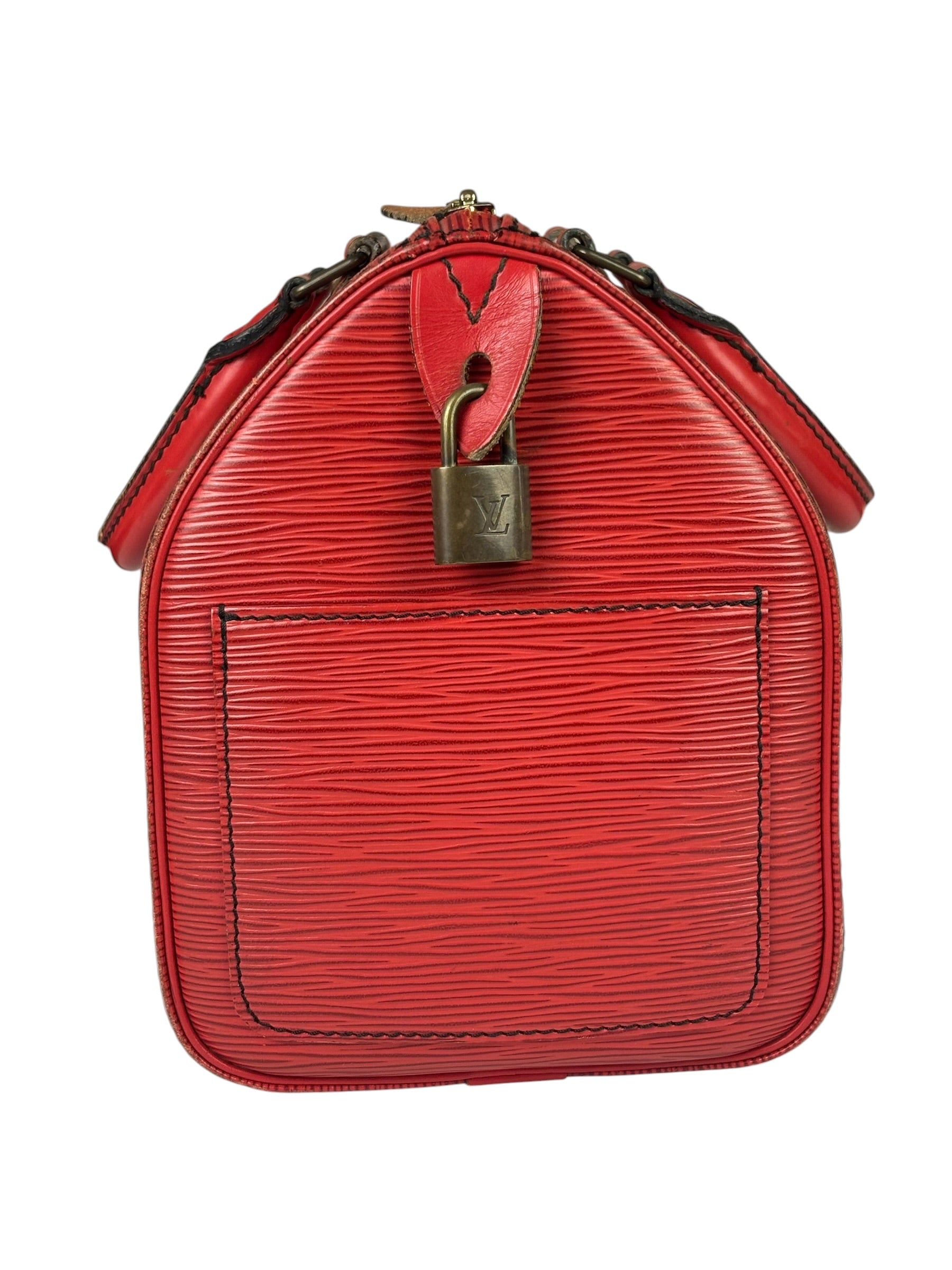 Louis Vuitton Red Epi Leather Speedy 25