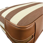 Miu Miu Canvas Stripped Beau Top Handle Bag