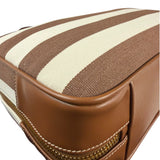 Miu Miu Canvas Stripped Beau Top Handle Bag