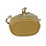 Coach Yellow Gold Mini Bucket Crystal Two-Way Bag