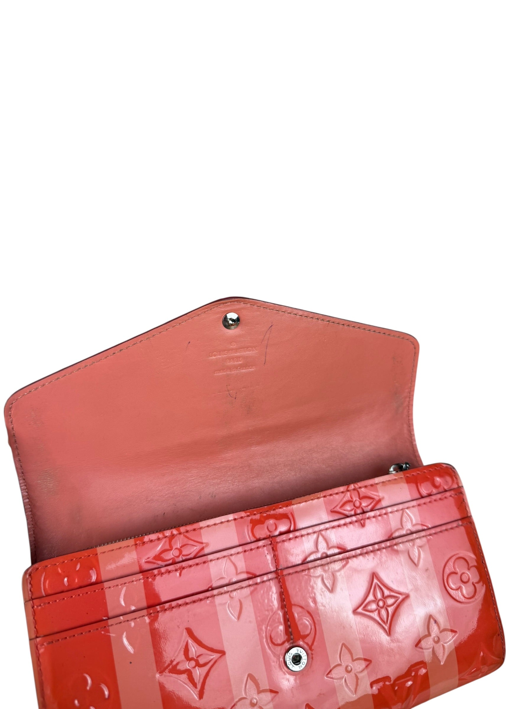 Louis Vuitton Monogram Vernis Striped Long Wallet