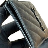 Yves Saint Laurent Black Leather Card Holder Wallet