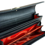Vivienne Westwood Black Leather Emblem Long Wallet