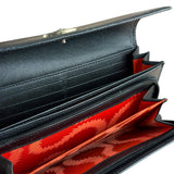 Vivienne Westwood Black Leather Emblem Long Wallet