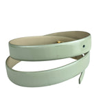 Gucci G Logo Thin Leather Mint Belt