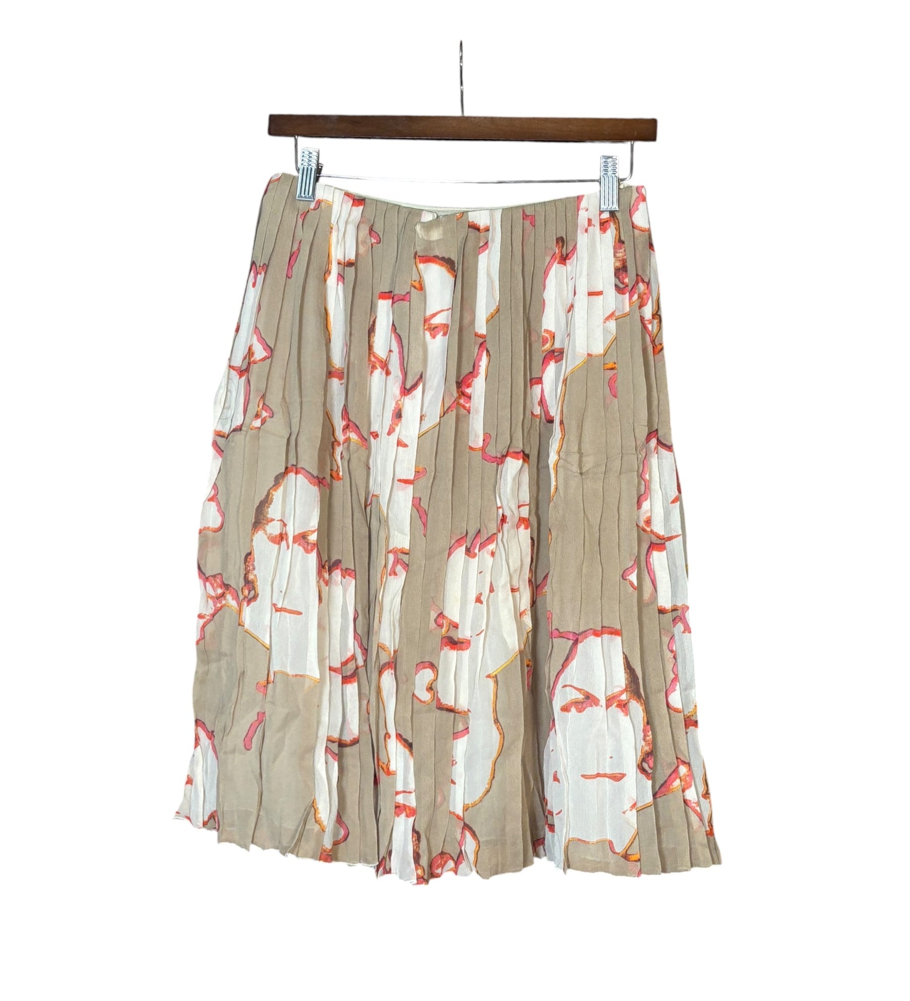 Chanel Vintage Floral Pleaded Skirt