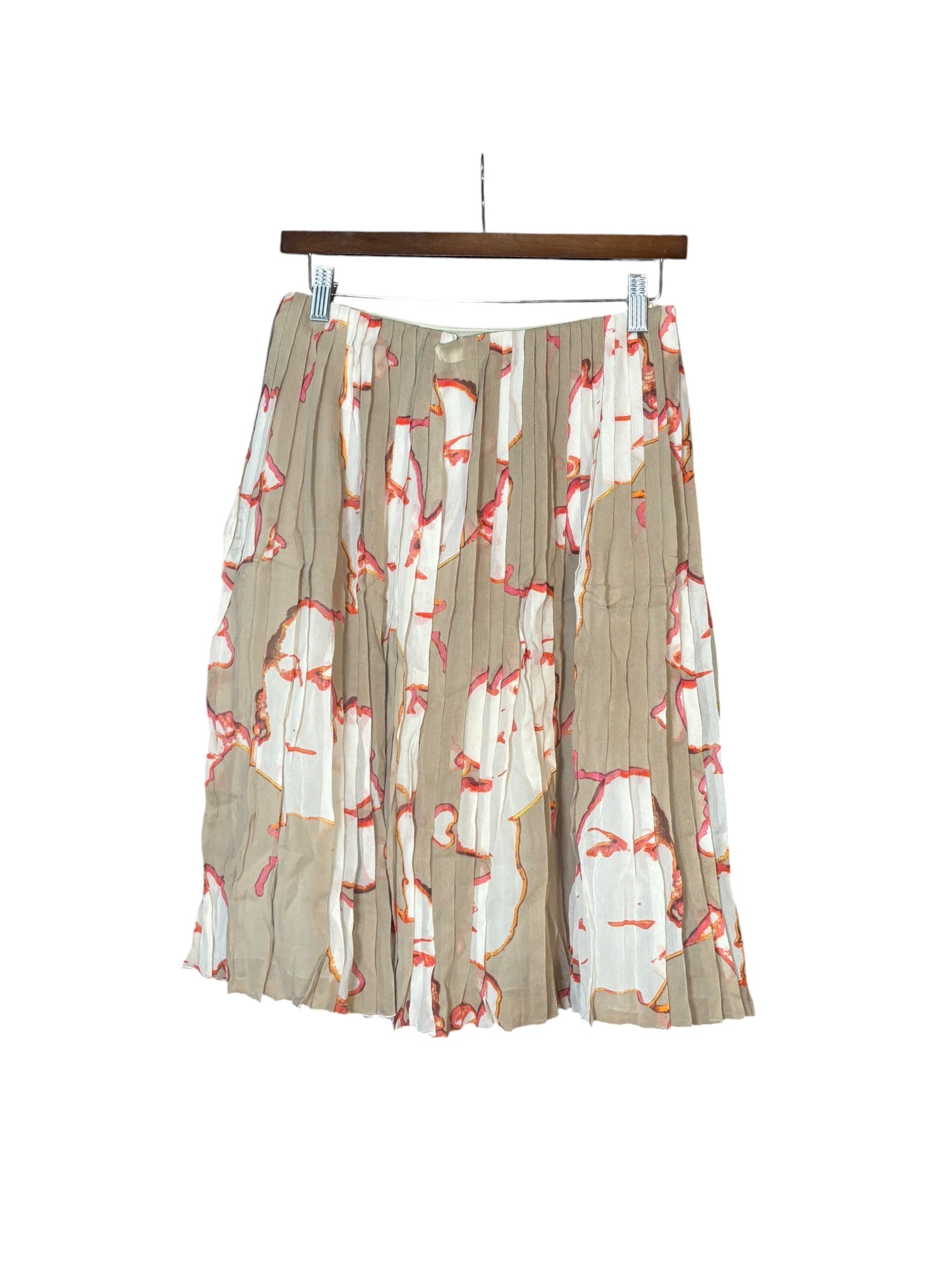 Chanel Vintage Floral Pleaded Skirt