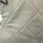 Chanel Vintage Grey Quilted Woven Sports Line Canvas Bowler Bag  2001