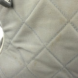 Chanel Vintage Grey Quilted Woven Sports Line Canvas Bowler Bag  2001