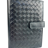 Bottega Veneta Intercciato Black Passport Holder