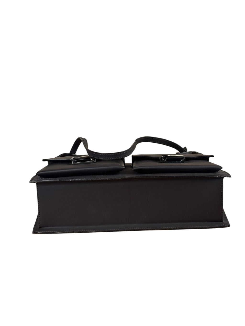 Gucci Wine Leather Double Pocket Shoulder Bag