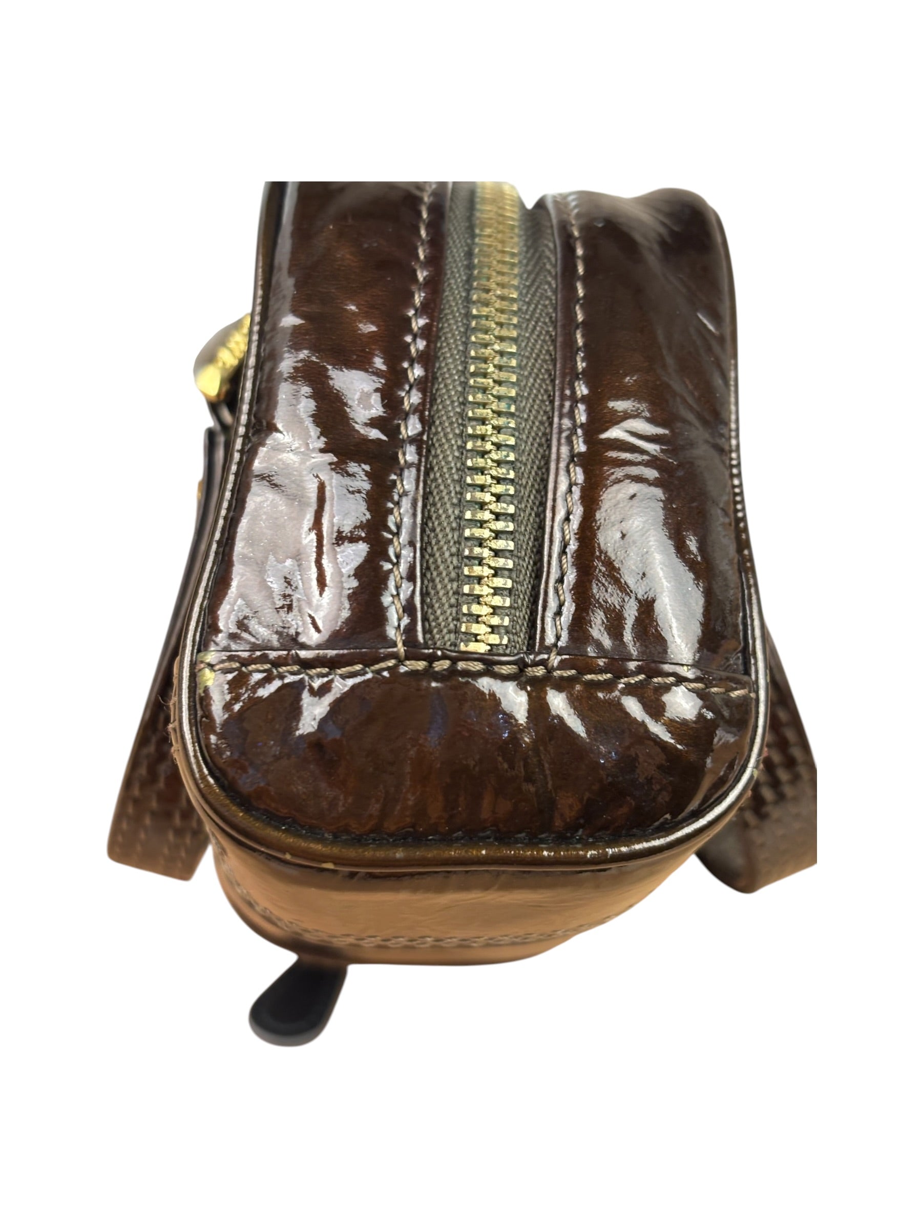 Loewe Metallic Bronze Leather Micro Amazona Mini Handbag
