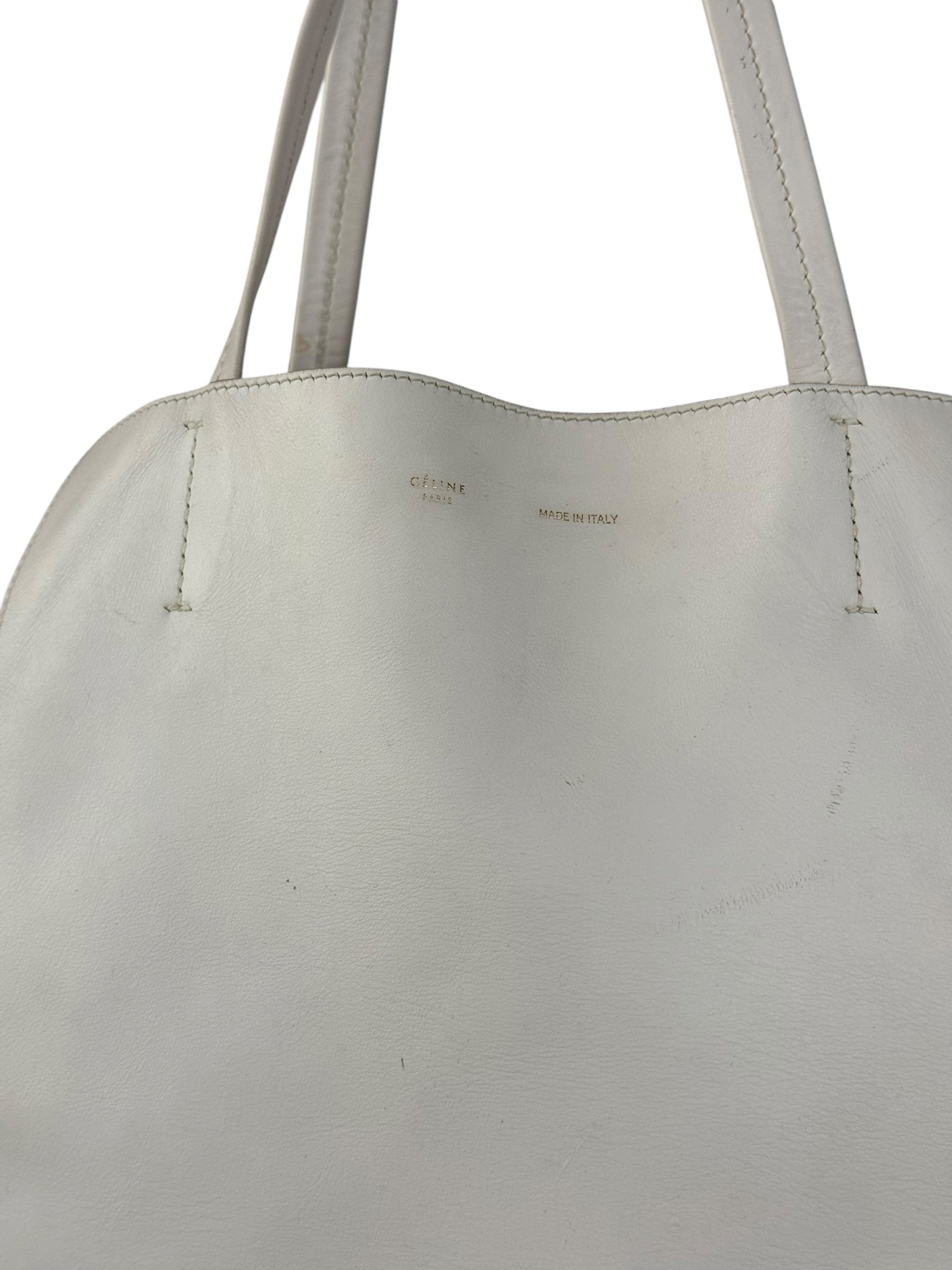 Celine Cabas Phantom Orange Suede Tote Bag