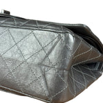Chanel Metallic Silver Leather Reissue Double Flap Shoulder Bag 2.55 2005