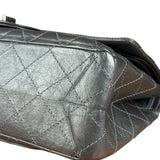 Chanel Metallic Silver Leather Reissue Double Flap Shoulder Bag 2.55 2005