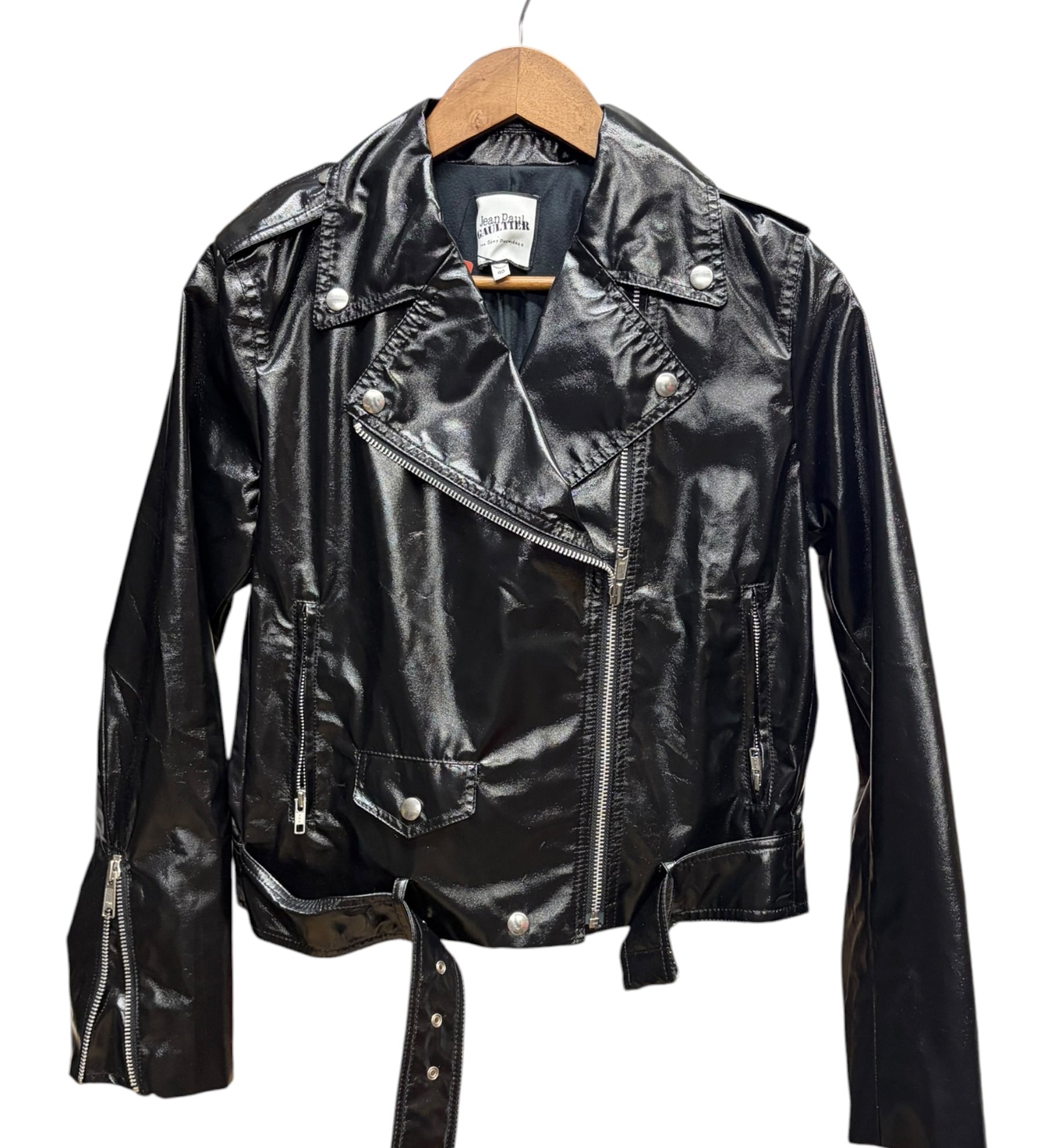 Jean Paul Gaultier Glossy Black Sept Premieres Jacket
