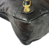 Balenciaga Black Lambskin Moto City Two-Way Bag