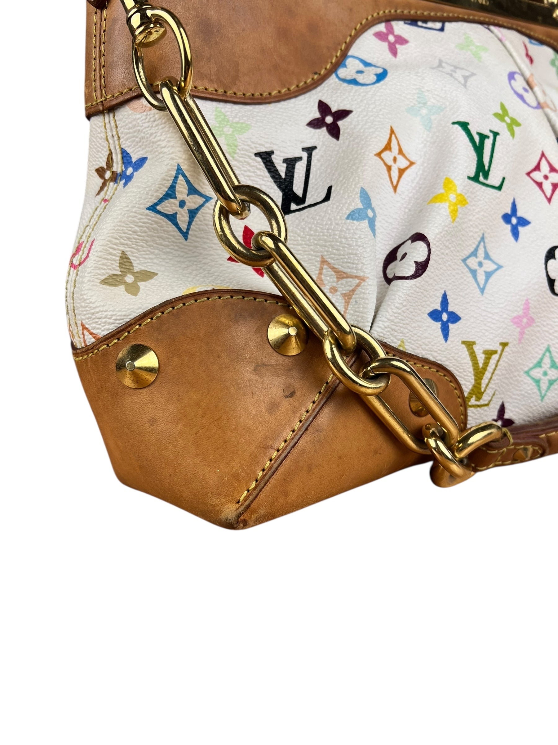 Louis Vuitton White Murakami Judy MM 2Way