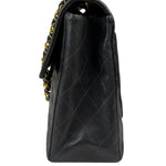 Chanel Black Quilted Leather Jumbo Flap Bag 1995