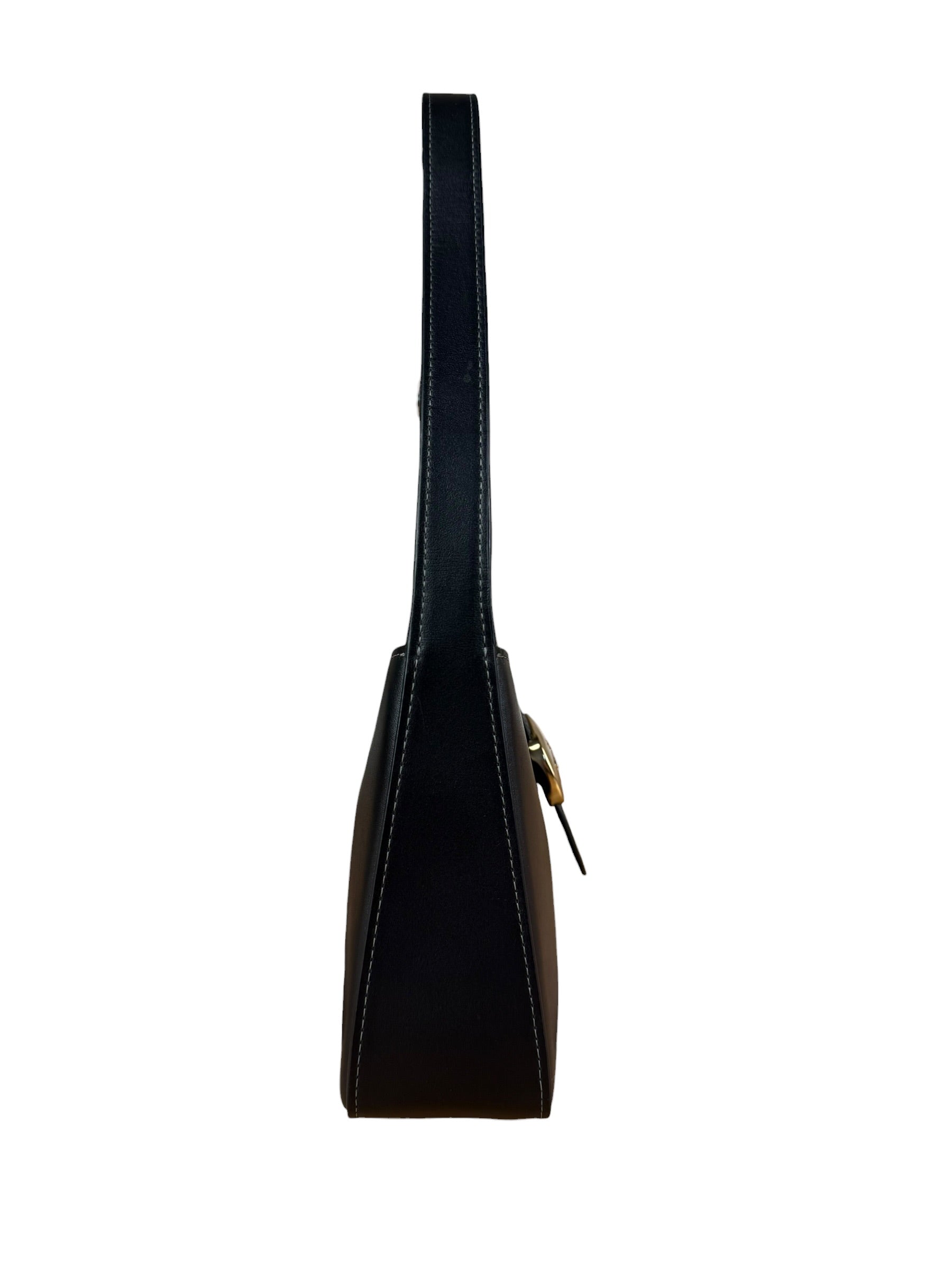 Coach Black Leather Eliza Shoulder Bag