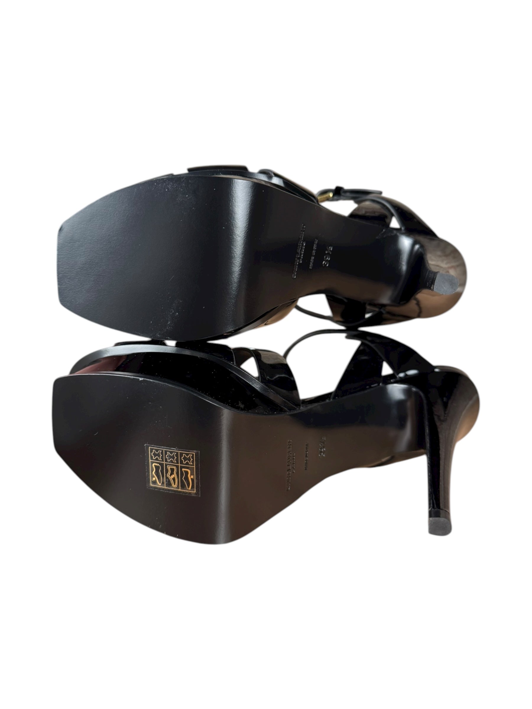 Saint Laurent Tribute Patent Leather Black Heels