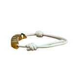 Prada Nappa Leather Logo Embellished Bracelet