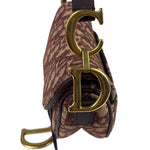 Christian Dior Burgundy Trotter Mini Saddle Bag