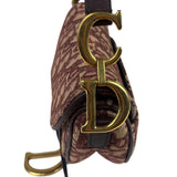 Christian Dior Burgundy Trotter Mini Saddle Bag