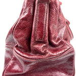Miu Miu Amaranth Vitello Shine Leather Double Zip 2Way Handbag
