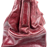 Miu Miu Amaranth Vitello Shine Leather Double Zip 2Way Handbag