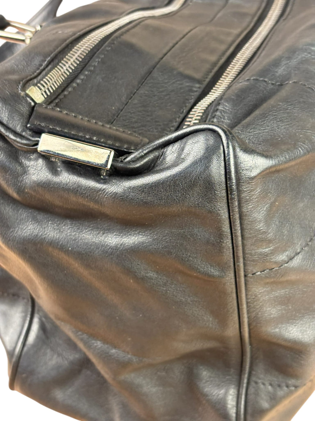 Chanel Black Lambskin Boston Chocolate Bar Bag