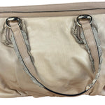Gucci Vintage Beige Leather Ruched Handle Tote