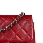 Chanel Red Quilted Leather Classic Mini Flap Bag 2012