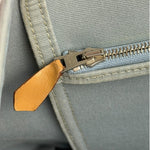 Hermes Light Blue Canvas Leather Trim Cabag Elan Tote