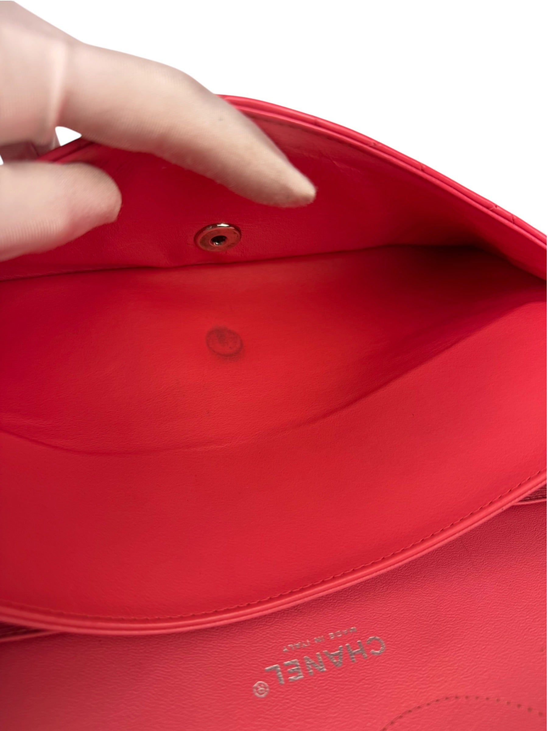 Chanel Pink Patent Leather Double Flap Bag 2012