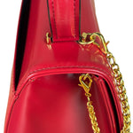 Versace Vintage Red Leather Top Handle Bag