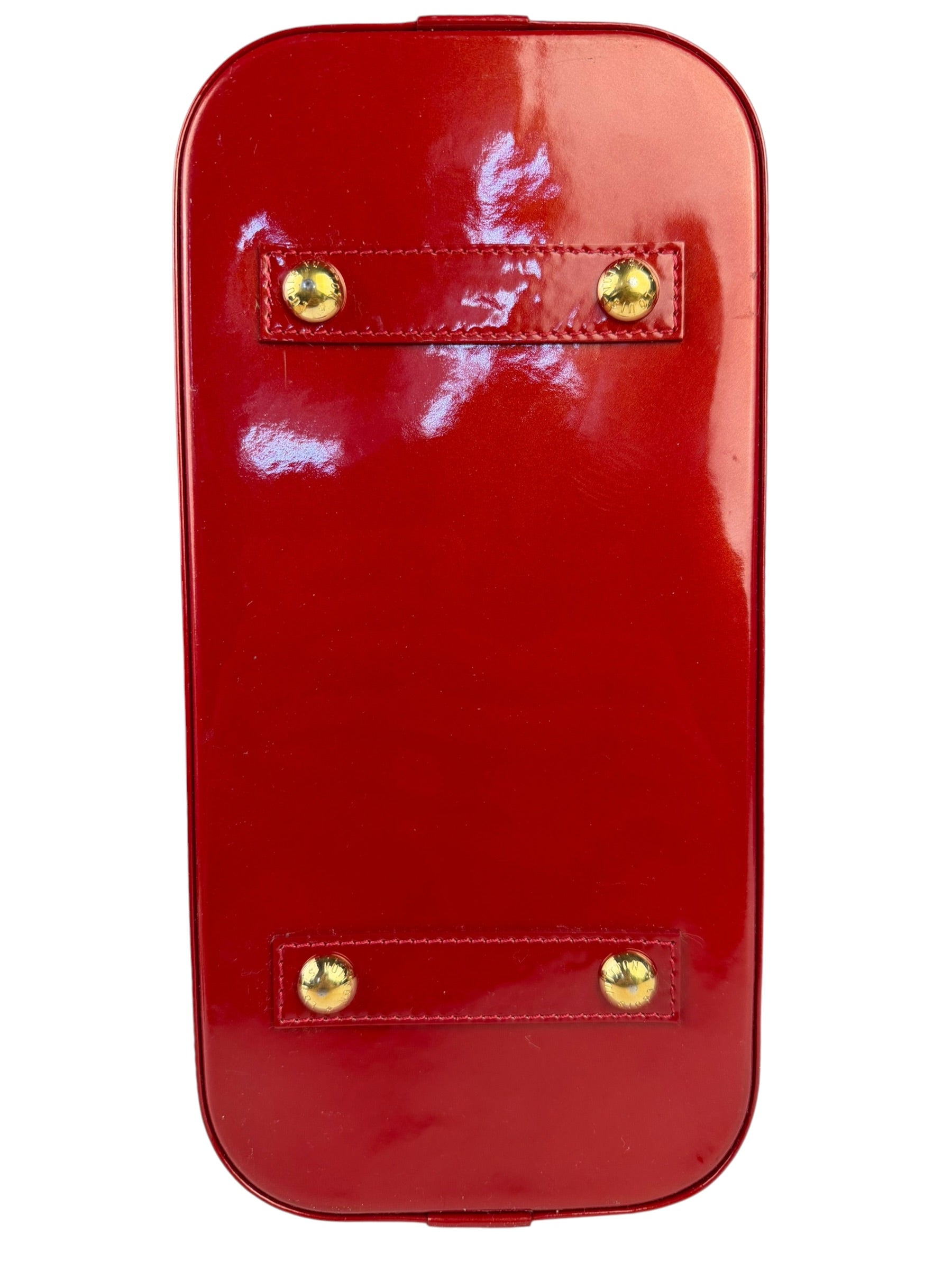 Louis Vuitton Red Vernis Alma MM Handbag