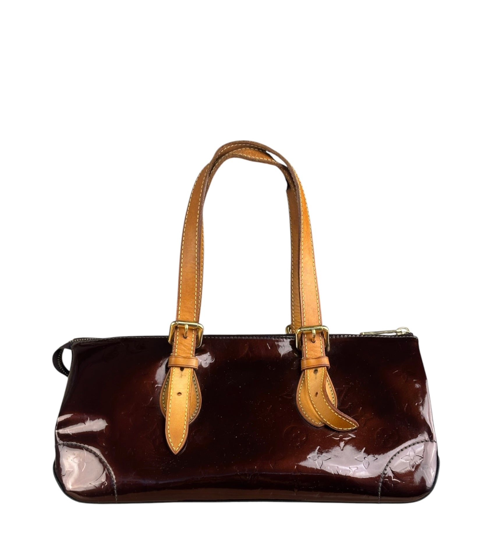 Louis Vuitton Burgundy Monogram Vernis Rosewood Avenue Handbag