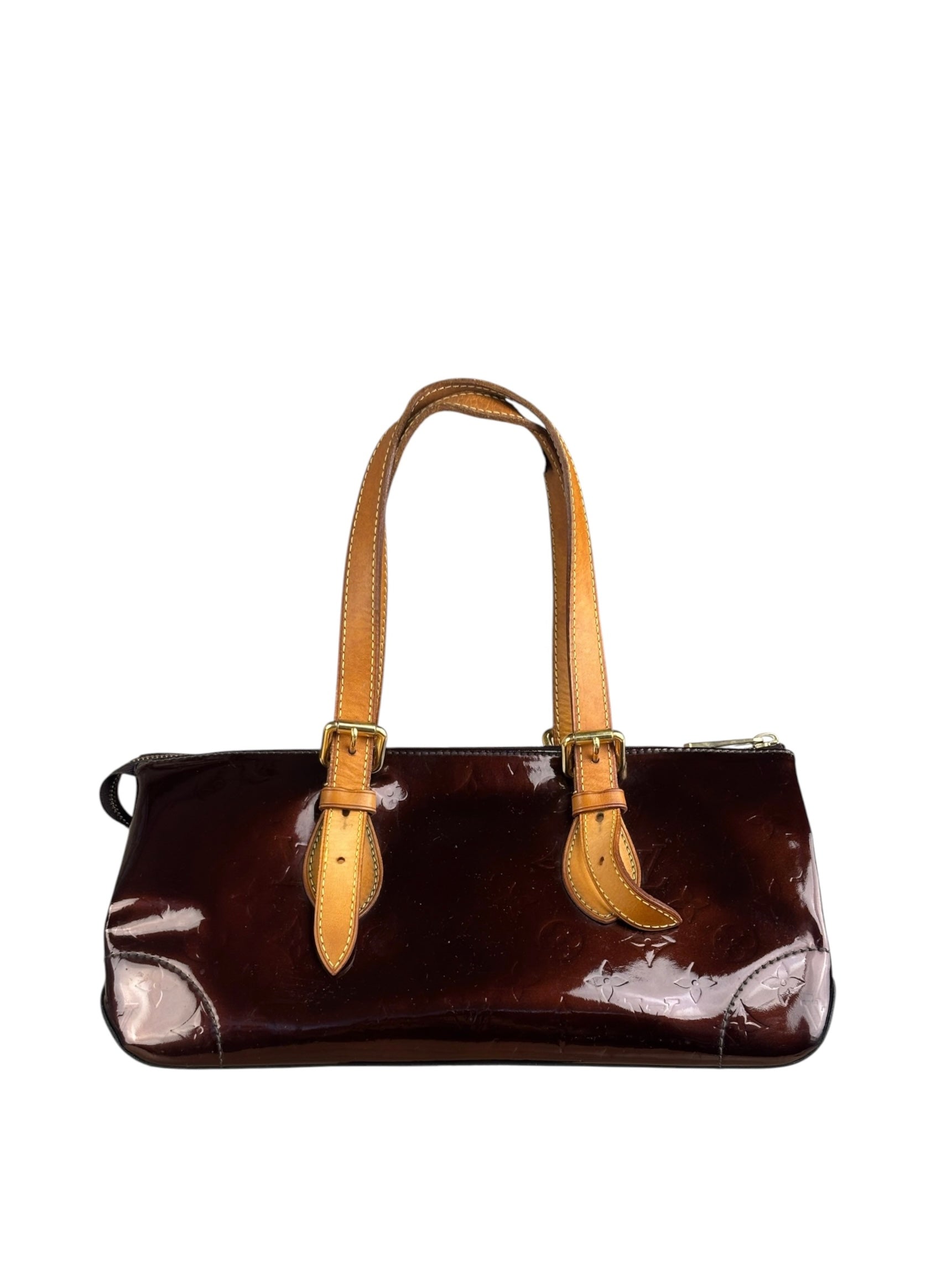 Louis Vuitton Burgundy Monogram Vernis Rosewood Avenue Handbag