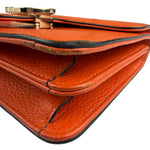 Gucci Orange Leather Small Dollar Interlocking G Shoulder Bag
