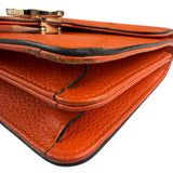 Gucci Orange Leather Small Dollar Interlocking G Shoulder Bag
