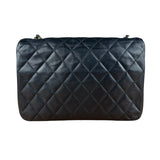 Chanel Black Quilted Half Moon Flap Bag 1990