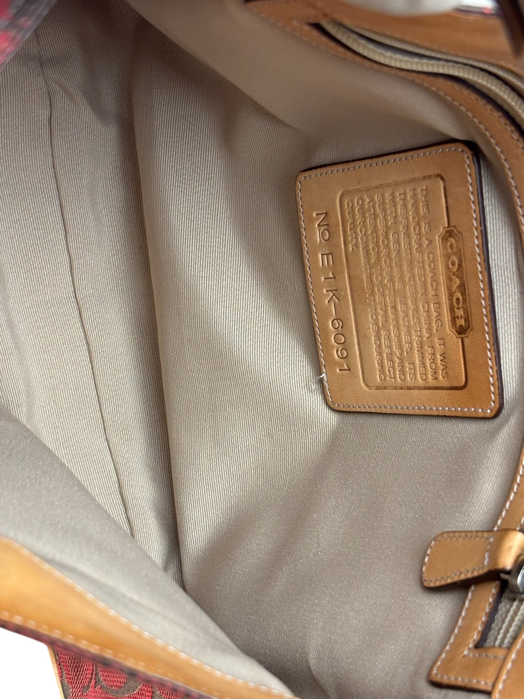 Coach Multicolor Leather Trim Signature Canvas Shoulder Bag