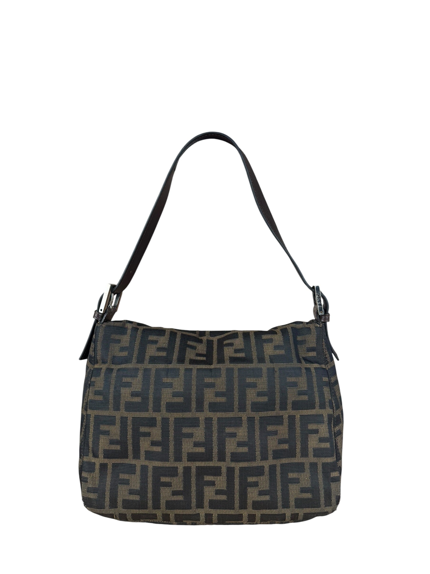 Fendi Vintage Zucca FF Baguette Shoulder Bag