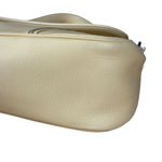 Christian Dior Vintage Beige Leather Stitch Saddlebag