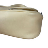 Christian Dior Vintage Beige Leather Stitch Saddlebag