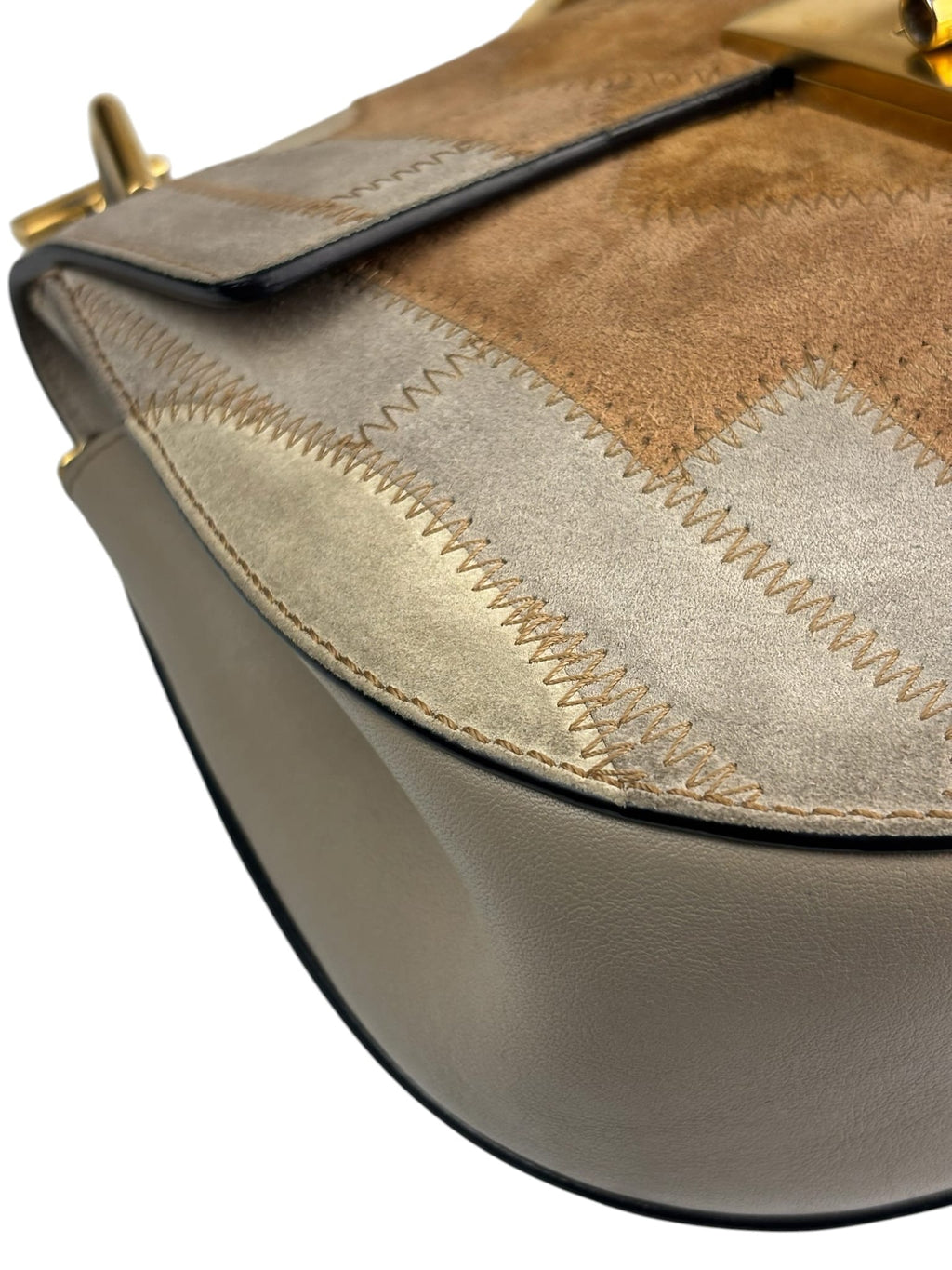 Chloe Patchwork Drew Suede Shoulder Bag