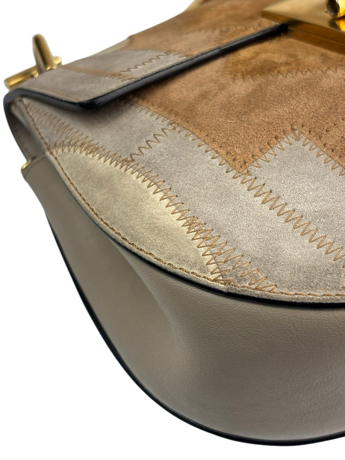 Chloe Patchwork Drew Suede Shoulder Bag