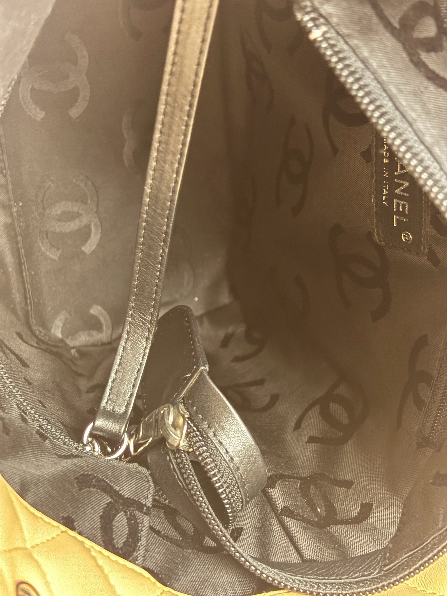 Chanel Tan Quilted Leather Ligne Cambon Tote Bag 2004