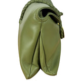 Bottega Veneta Baby Liberta Green Leather Shoulder Bag